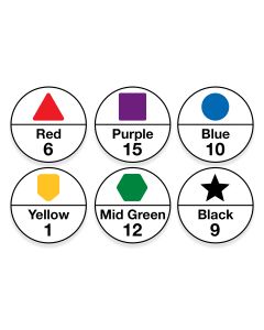 GFP Label Kit #1-15, 6 Color/Shape