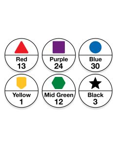 GFP Label Kit #1-30, 6 Color/Shape